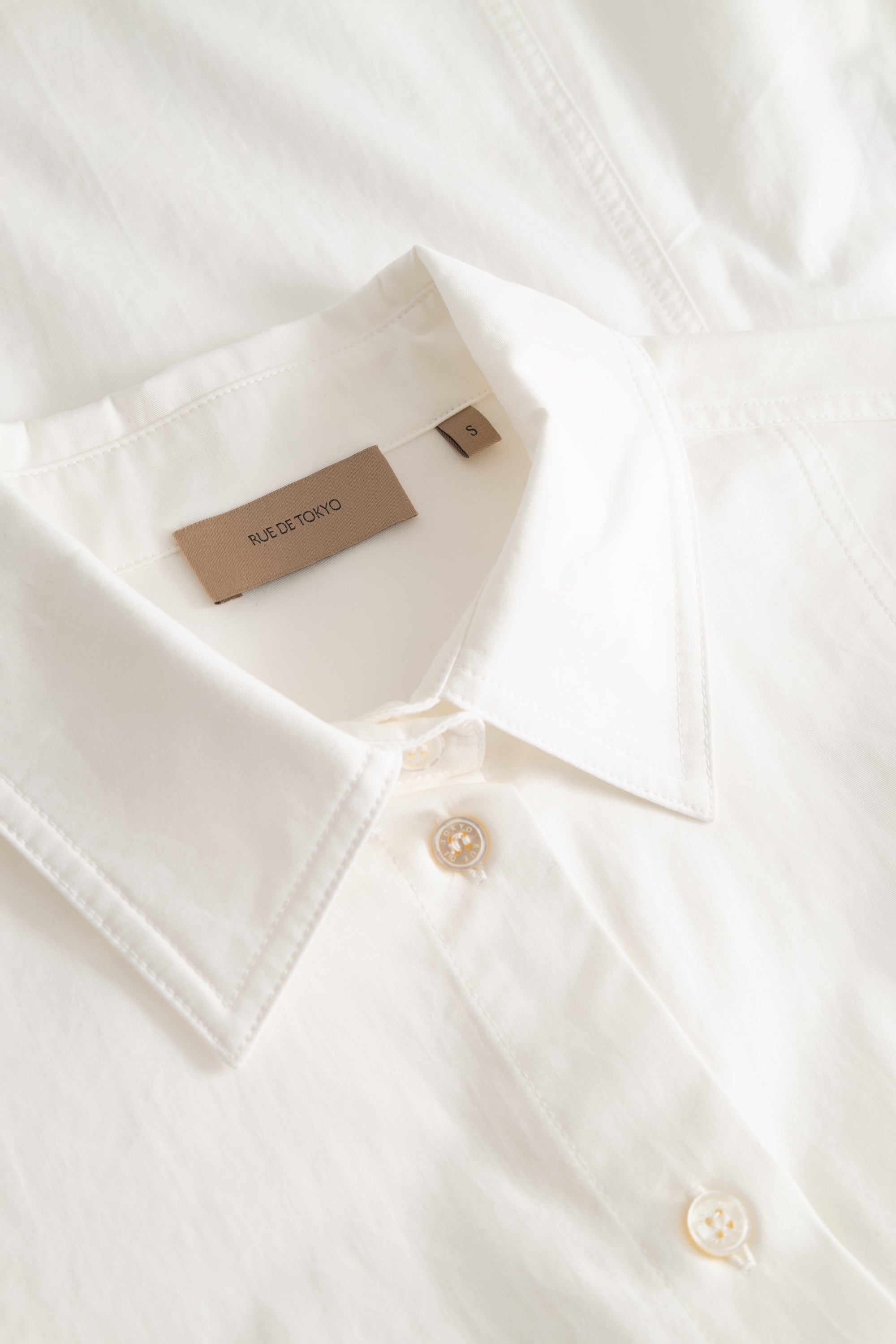 Rue de Tokyo SIMO MODAL POPLIN Shirts WHITE