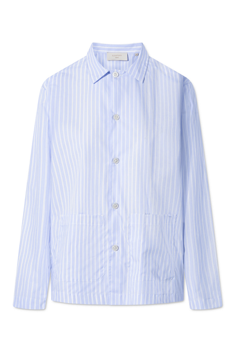 Rue de Tokyo SKYLER MARVEL STRIPE SHIRTS LIGHT BLUE/WHITE STRIPE
