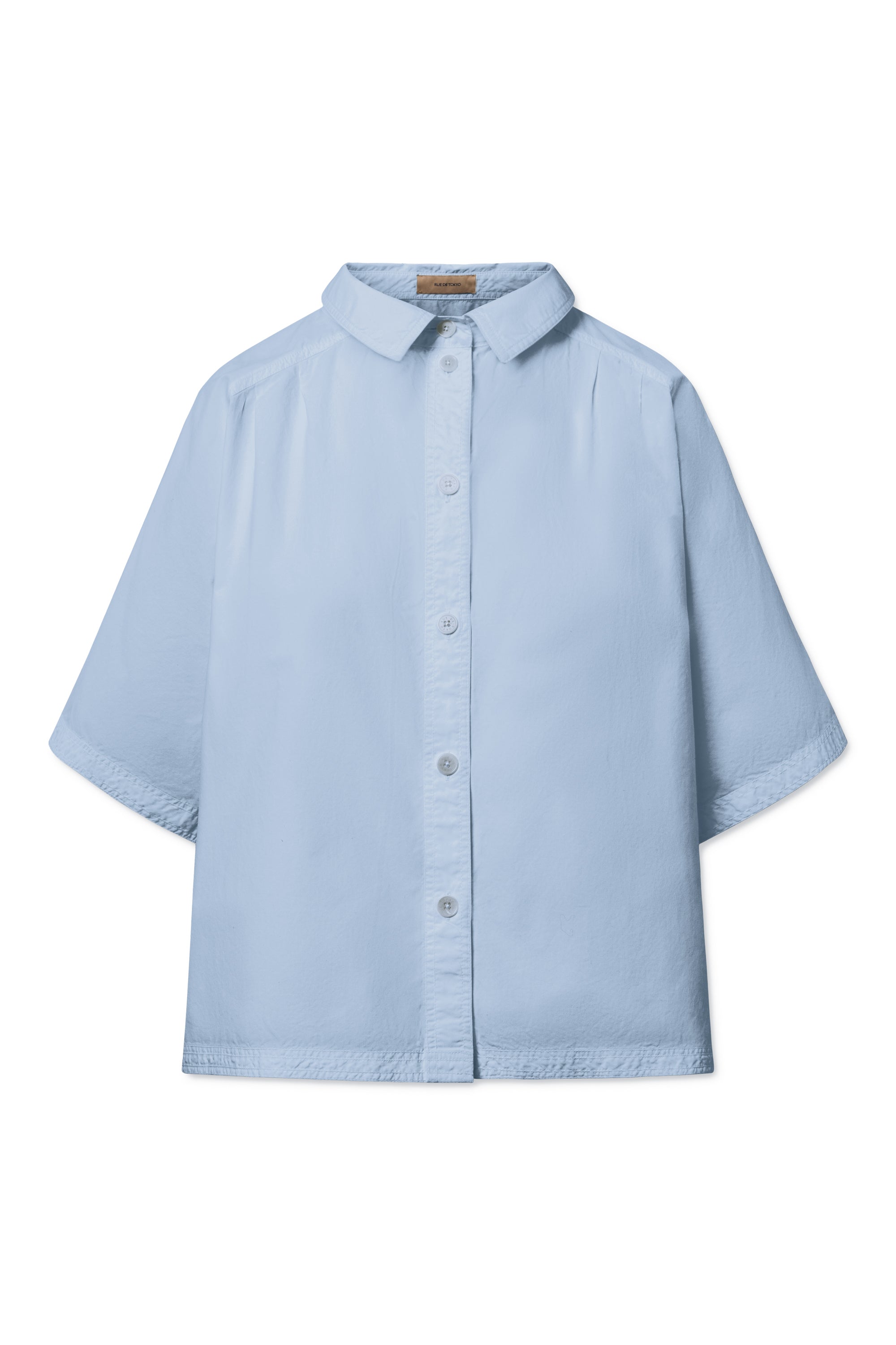 Rue de Tokyo SKY GMTD GARMENT DYED POPLIN SHIRTS LIGHT BLUE