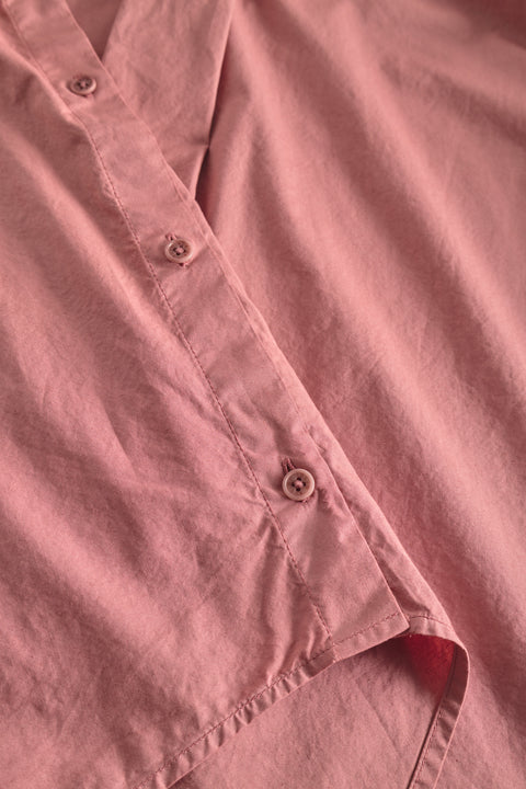 Rue de Tokyo SOFIE GARMENT DYED POPLIN SHIRTS WITHERED ROSE