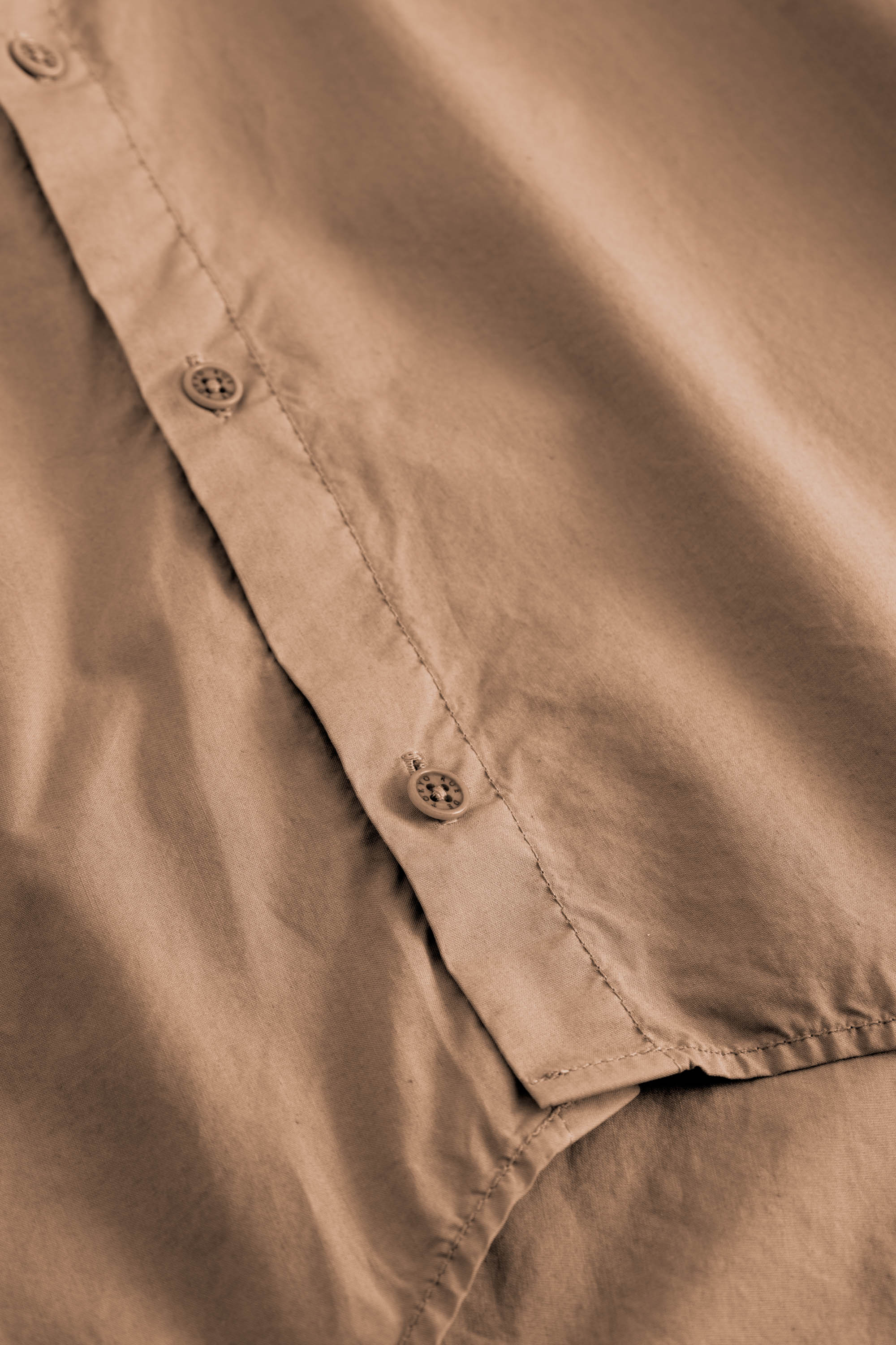 Rue de Tokyo SOFIE GARMENT DYED POPLIN Shirts MOCHA