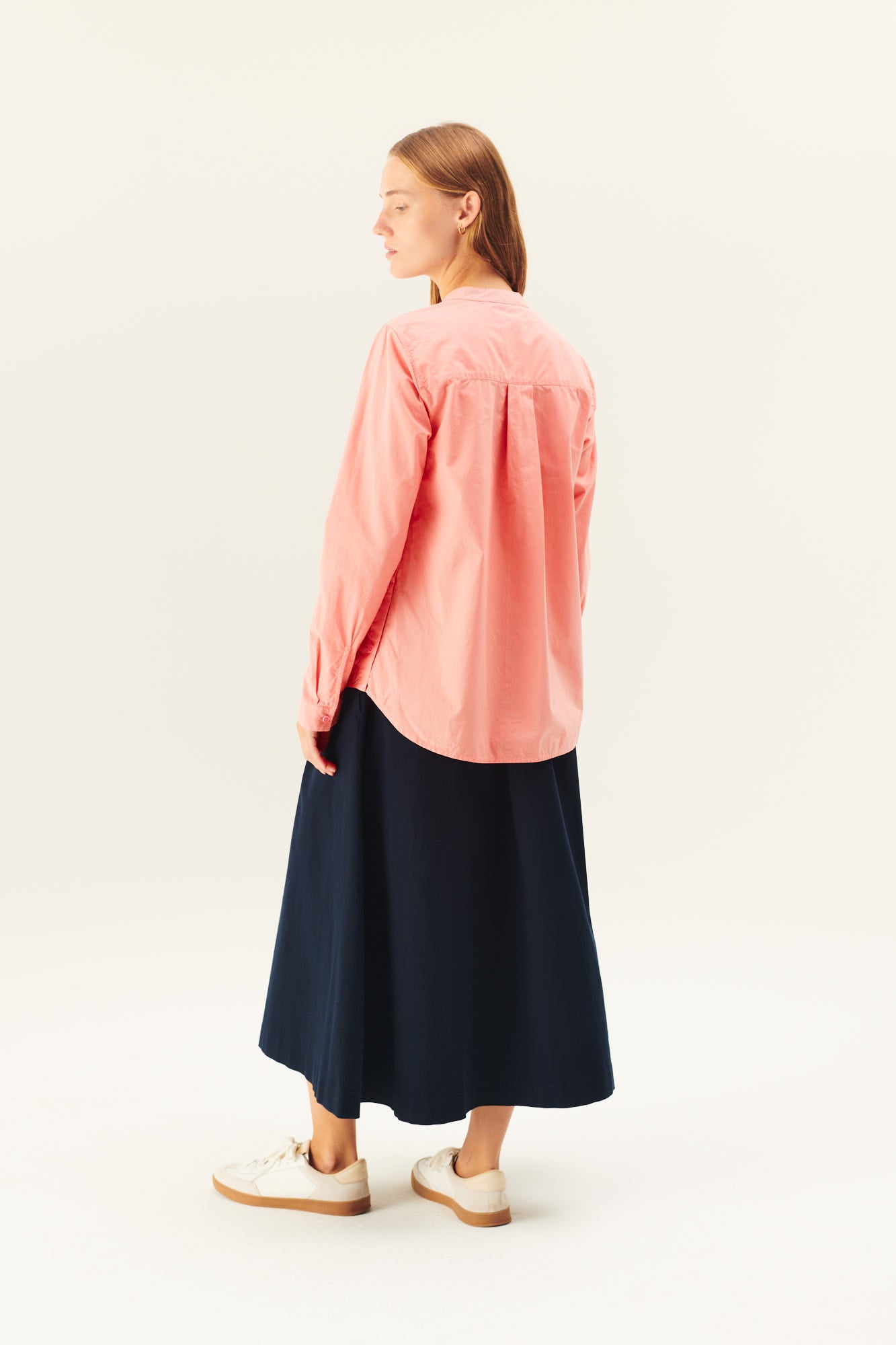 Rue de Tokyo SOFIE ORGANIC GARMENT DYED POPLIN SHIRTS PEACH PINK