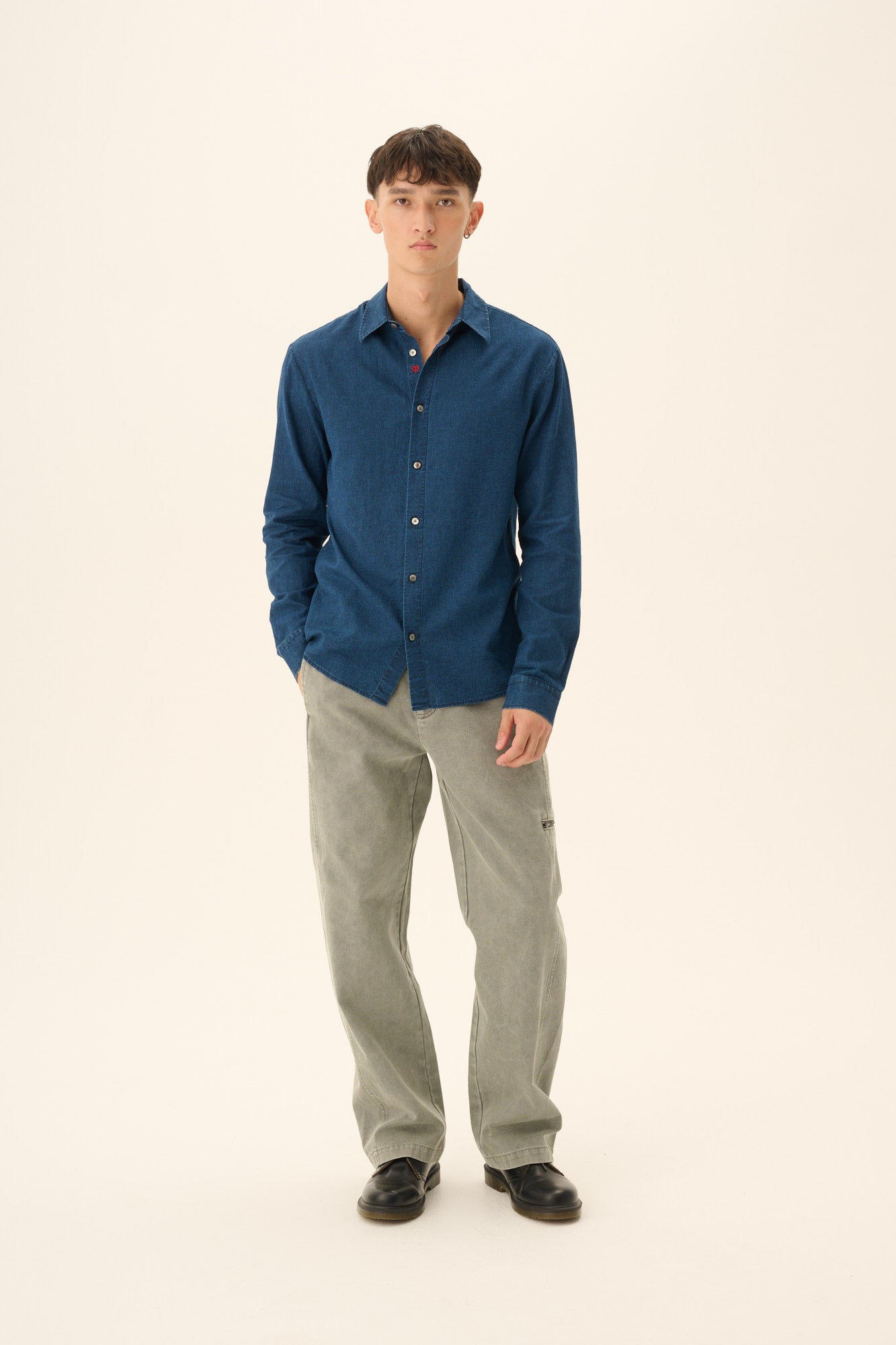 Rue de Tokyo SPERO LINEN DENIM Shirts NAVY