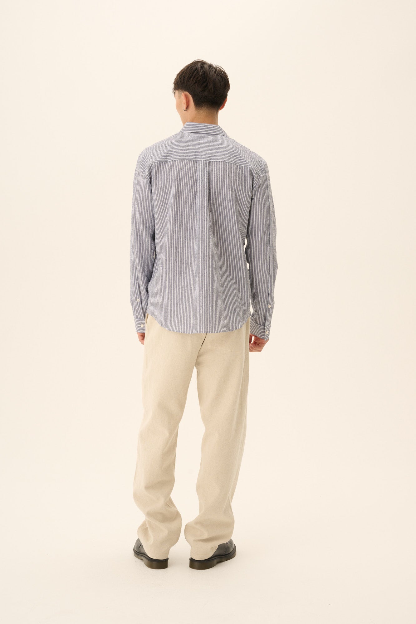 Rue de Tokyo SPERO STRIPED SEERSUCKER Shirts FADED BLUE