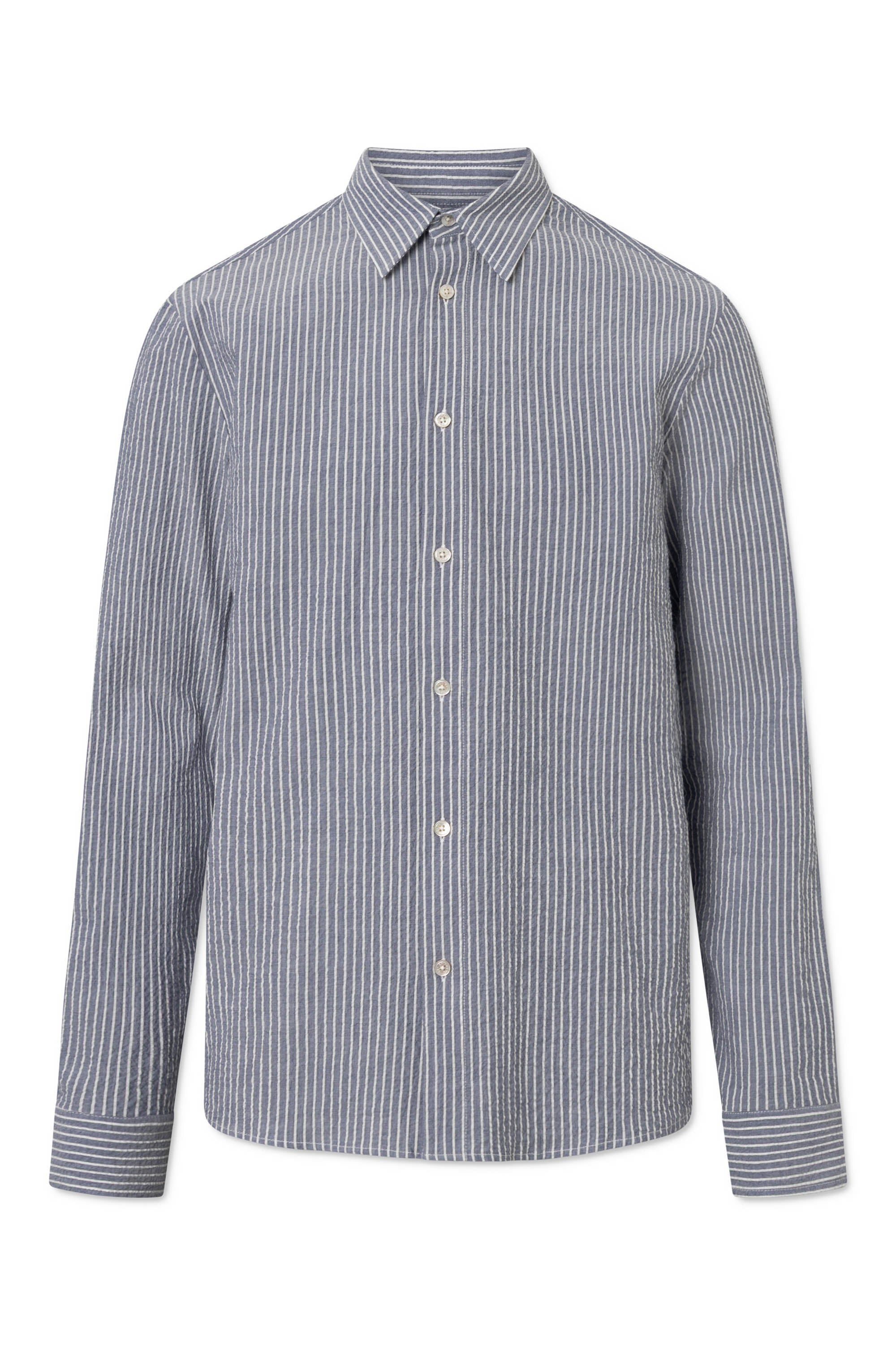 Rue de Tokyo SPERO STRIPED SEERSUCKER Shirts FADED BLUE