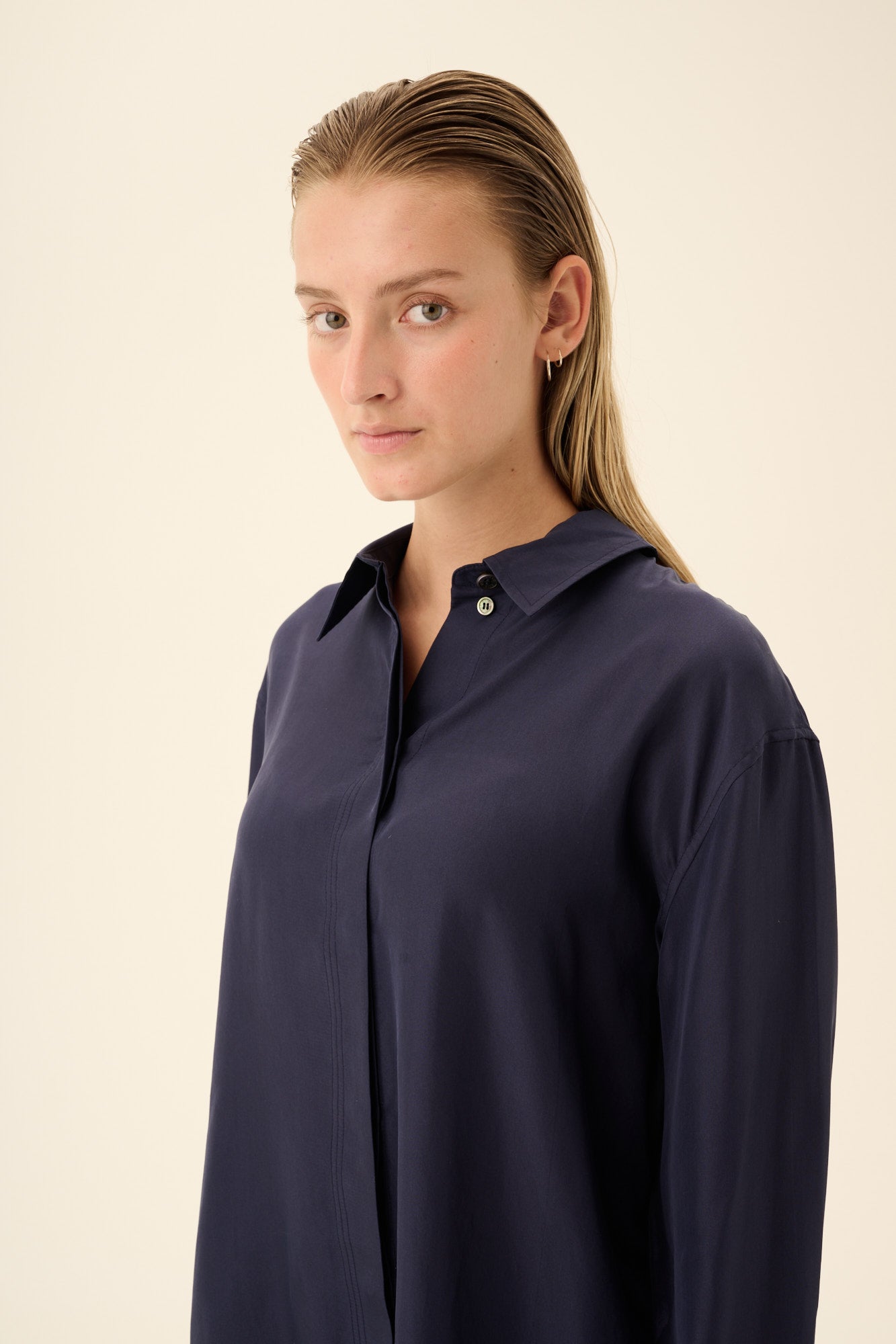 Rue de Tokyo STELLA SILK Shirts NAVY