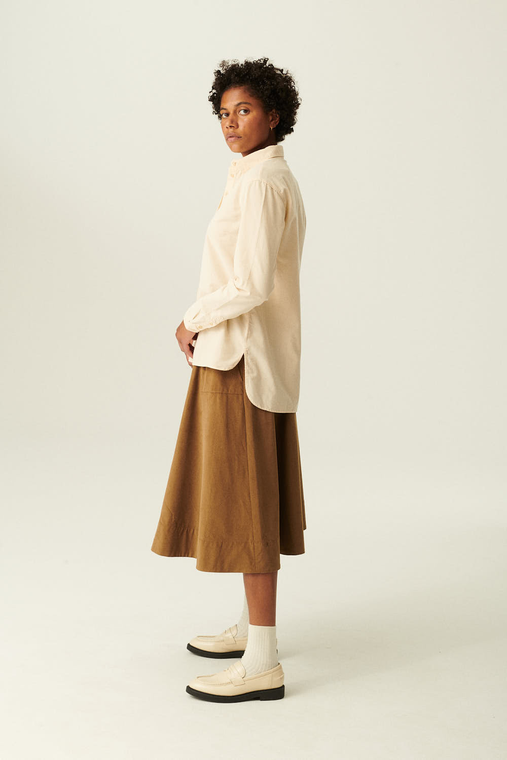 Rue de Tokyo STINE BABY CORDUROY SHIRTS WHITE