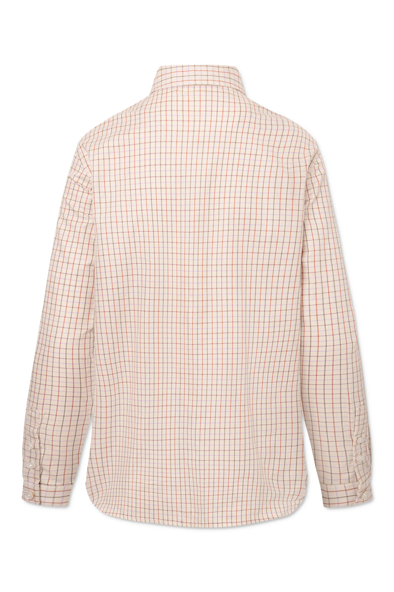 Rue de Tokyo STINE CHECK COTTON SHIRTS BEIGE/GREEN/ORANGE CHECK