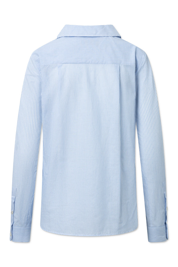 Rue de Tokyo SUE STRIPED LIGHT COTTON SHIRTS SMALL BLUE STRIPE