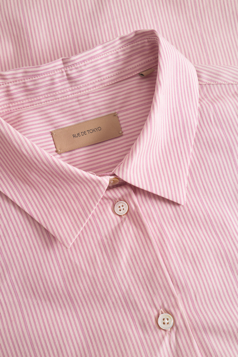 Rue de Tokyo SUMIKO WARM STRIPE SHIRTS WARM ROSE STRIPE