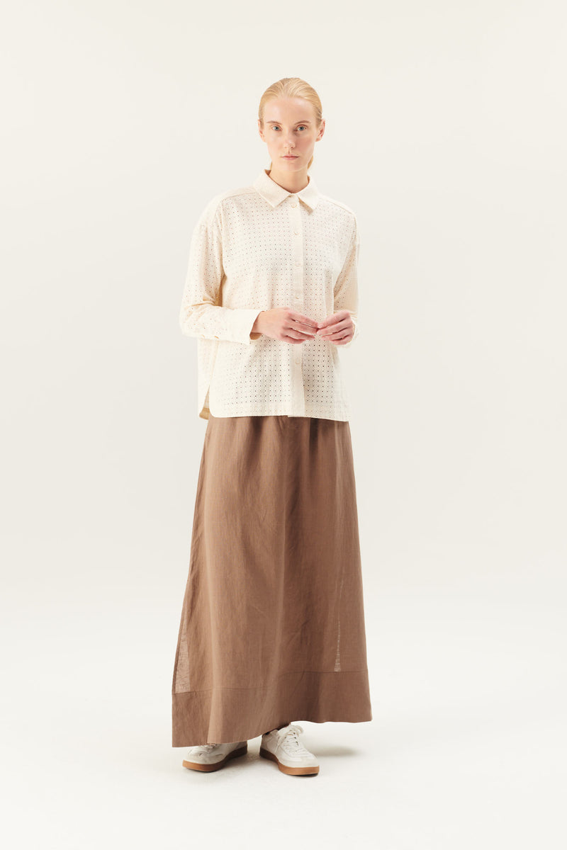 Rue de Tokyo SUNA EMBROIDERY COTTON SHIRTS