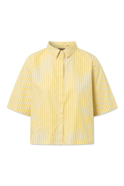 Rue de Tokyo SURA SHIRT IVORY/BLUE STRIPE SHIRTS SUNKISSED YELLOW