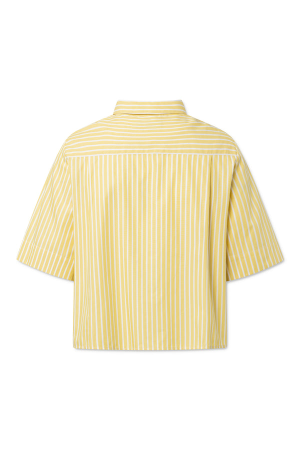 Rue de Tokyo SURA SHIRT IVORY/BLUE STRIPE SHIRTS SUNKISSED YELLOW