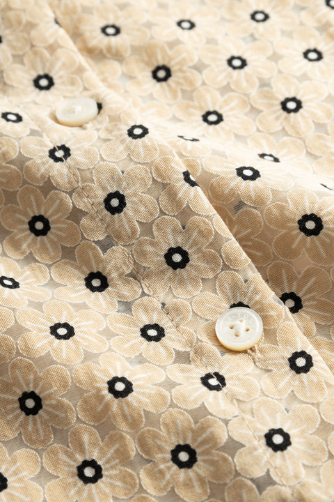 Rue de Tokyo SUSANNE SHIRT BEIGE FLOWER PRINT SHIRTS BEIGE FLOWER PRINT