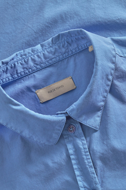 Rue de Tokyo SYLINA GARMENT DYED POPLIN SHIRTS RIVERSIDE BLUE