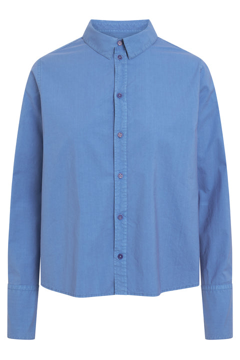 Rue de Tokyo SYLINA GARMENT DYED POPLIN SHIRTS RIVERSIDE BLUE