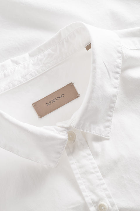 Rue de Tokyo SYLINA GARMENT DYED POPLIN SHIRTS WHITE