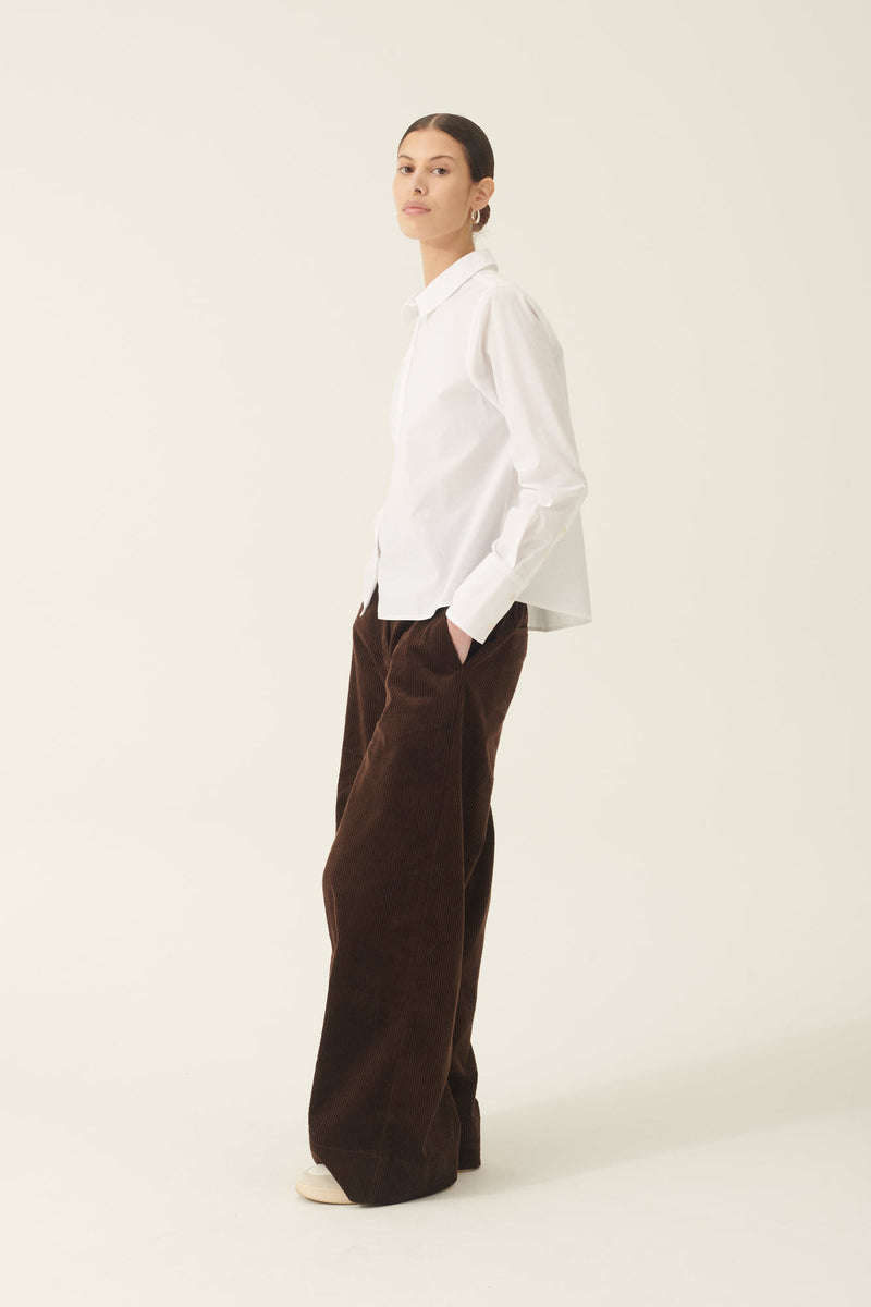 Rue de Tokyo SYLINA GARMENT DYED POPLIN SHIRTS WHITE