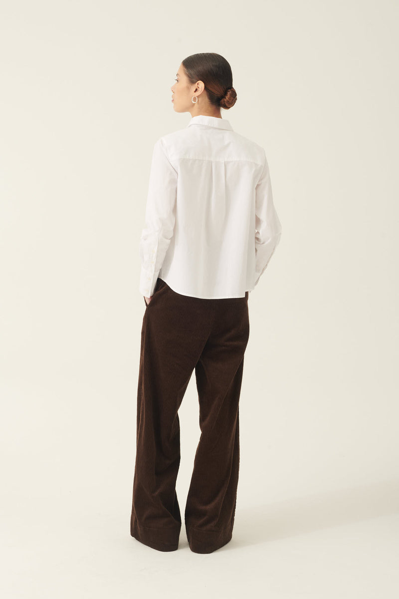 Rue de Tokyo SYLINA GARMENT DYED POPLIN SHIRTS WHITE