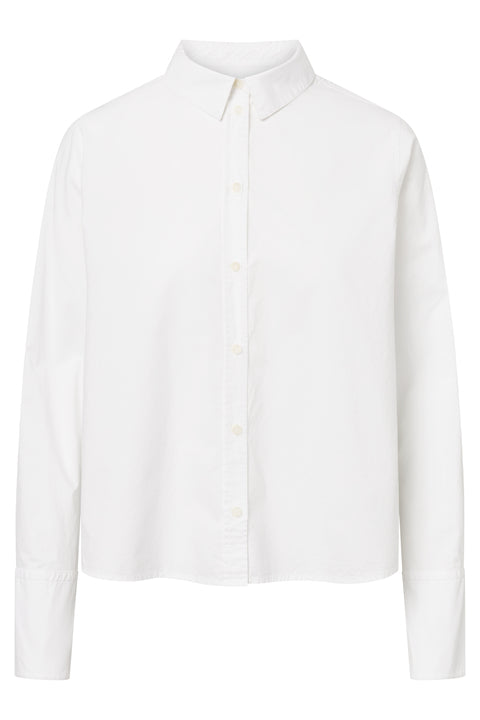 Rue de Tokyo SYLINA GARMENT DYED POPLIN SHIRTS WHITE