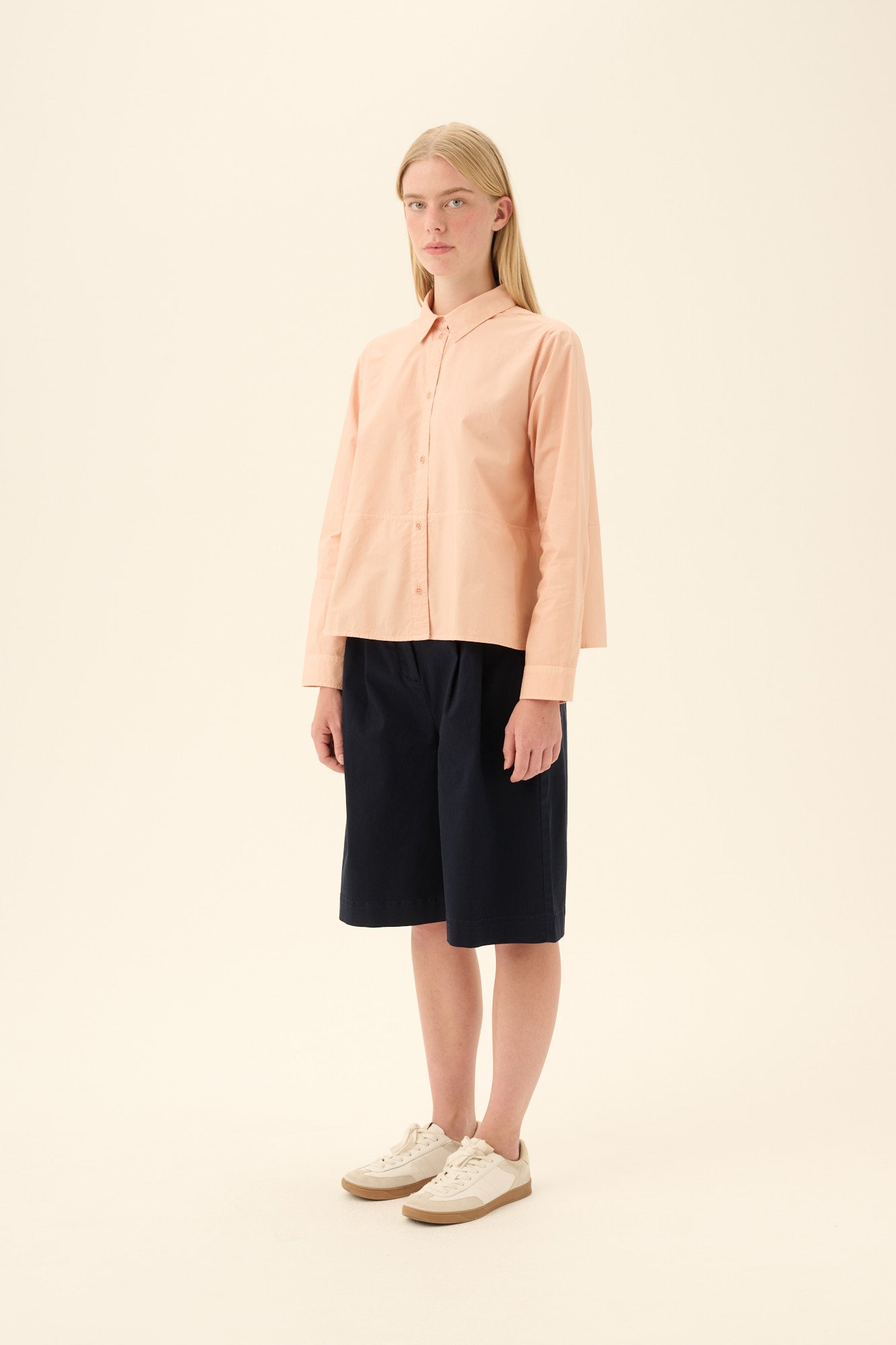 Rue de Tokyo SYLINA GARMENT DYED POPLIN Shirts BEIGE ROSE