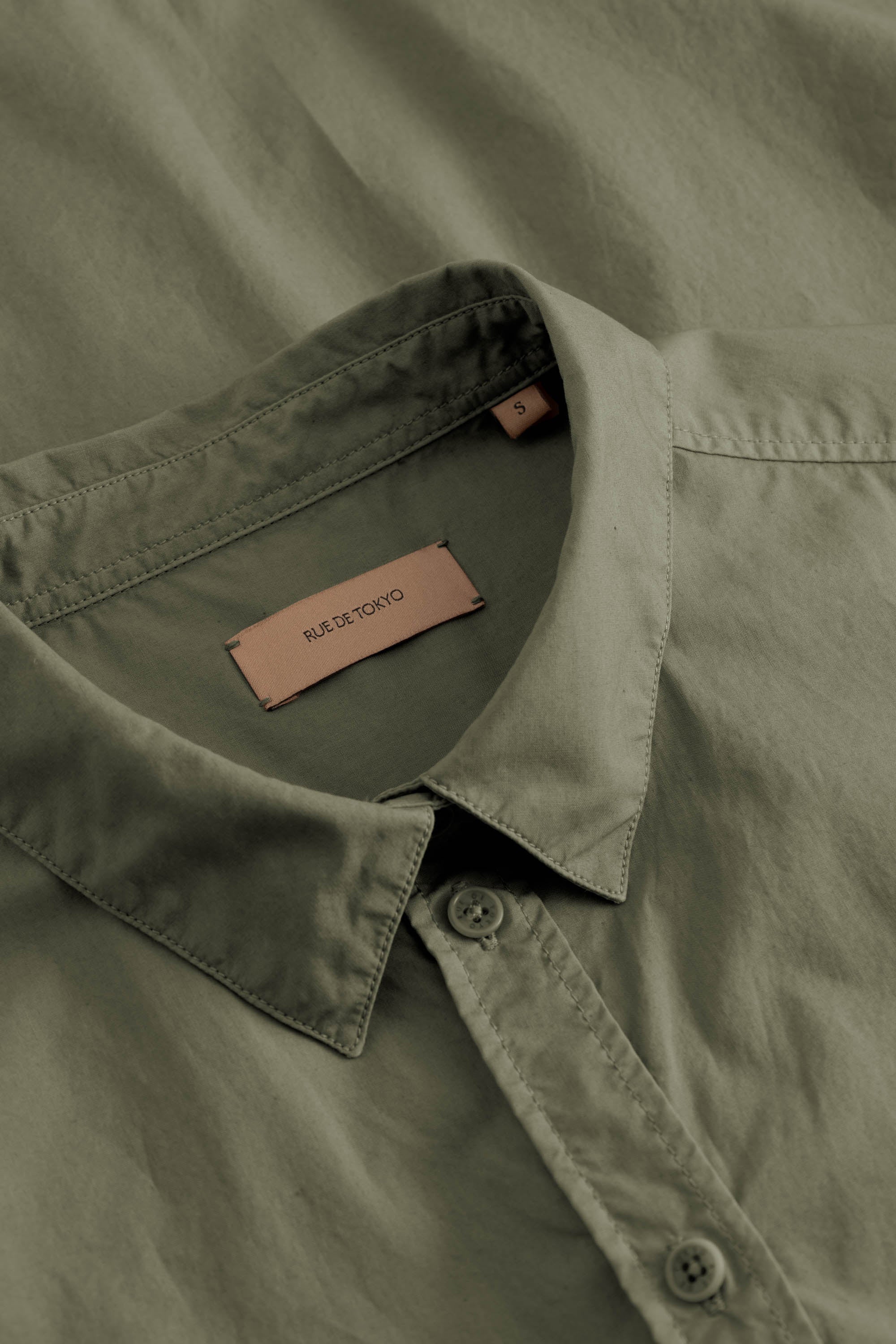 Rue de Tokyo SYLINA GMTD POPLIN Shirts MOSS GREEN