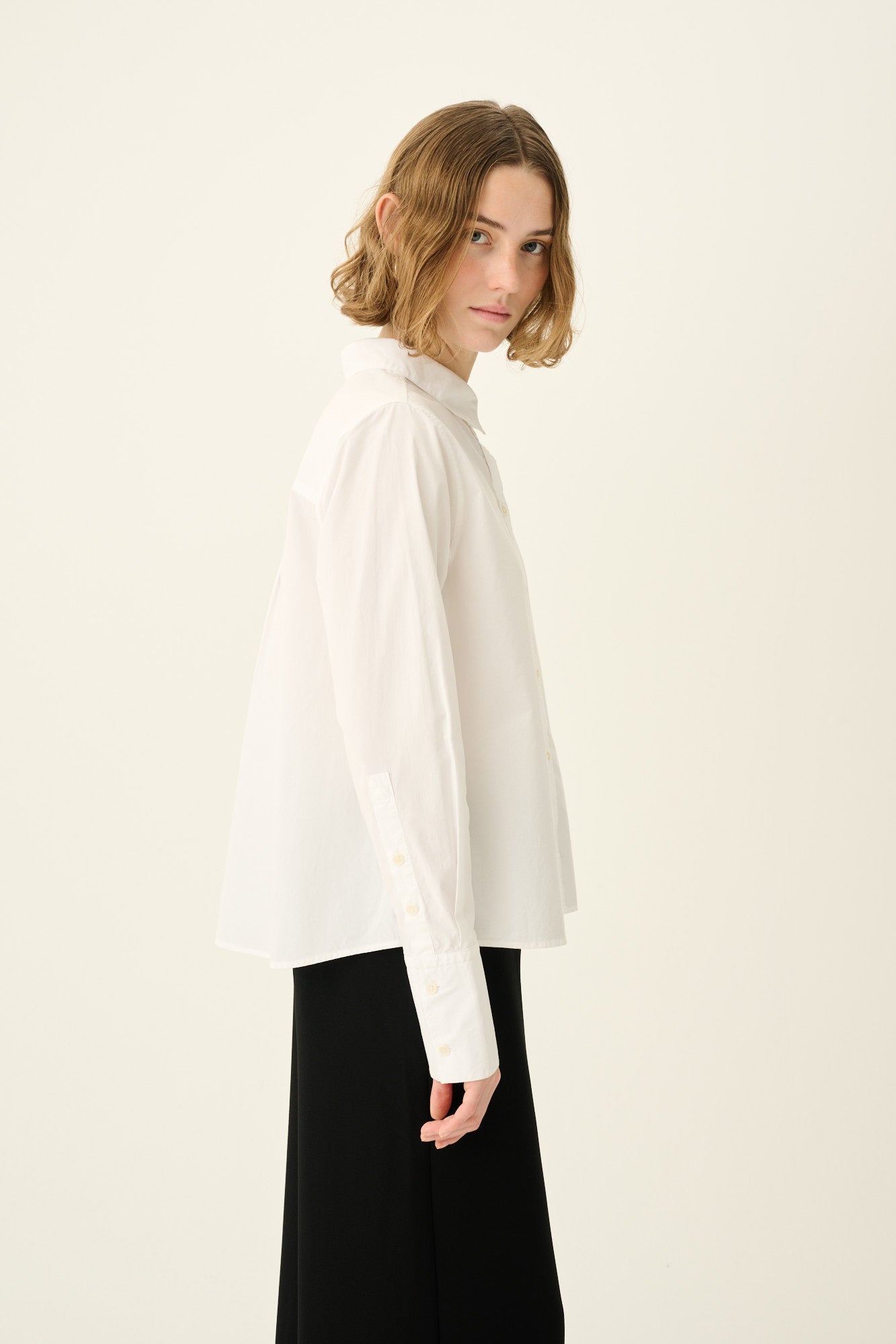 Rue de Tokyo SYLINA ORGANIC GARMENT DYED POPLIN Shirts WHITE