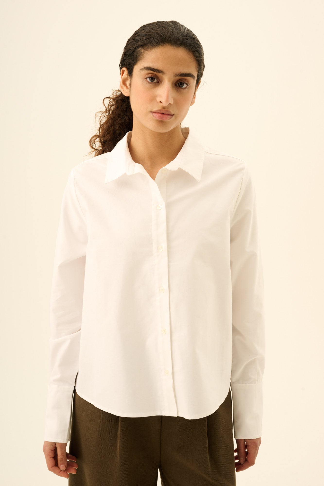 Rue de Tokyo SYLINA SOLID OXFORD Shirts WHITE