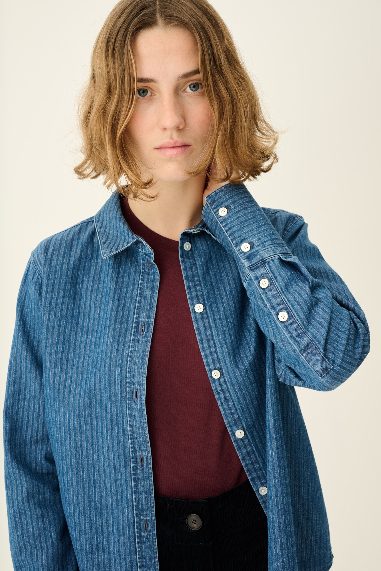 Rue de Tokyo SYLINA STRIPED DENIM Shirts STRIPED DENIM