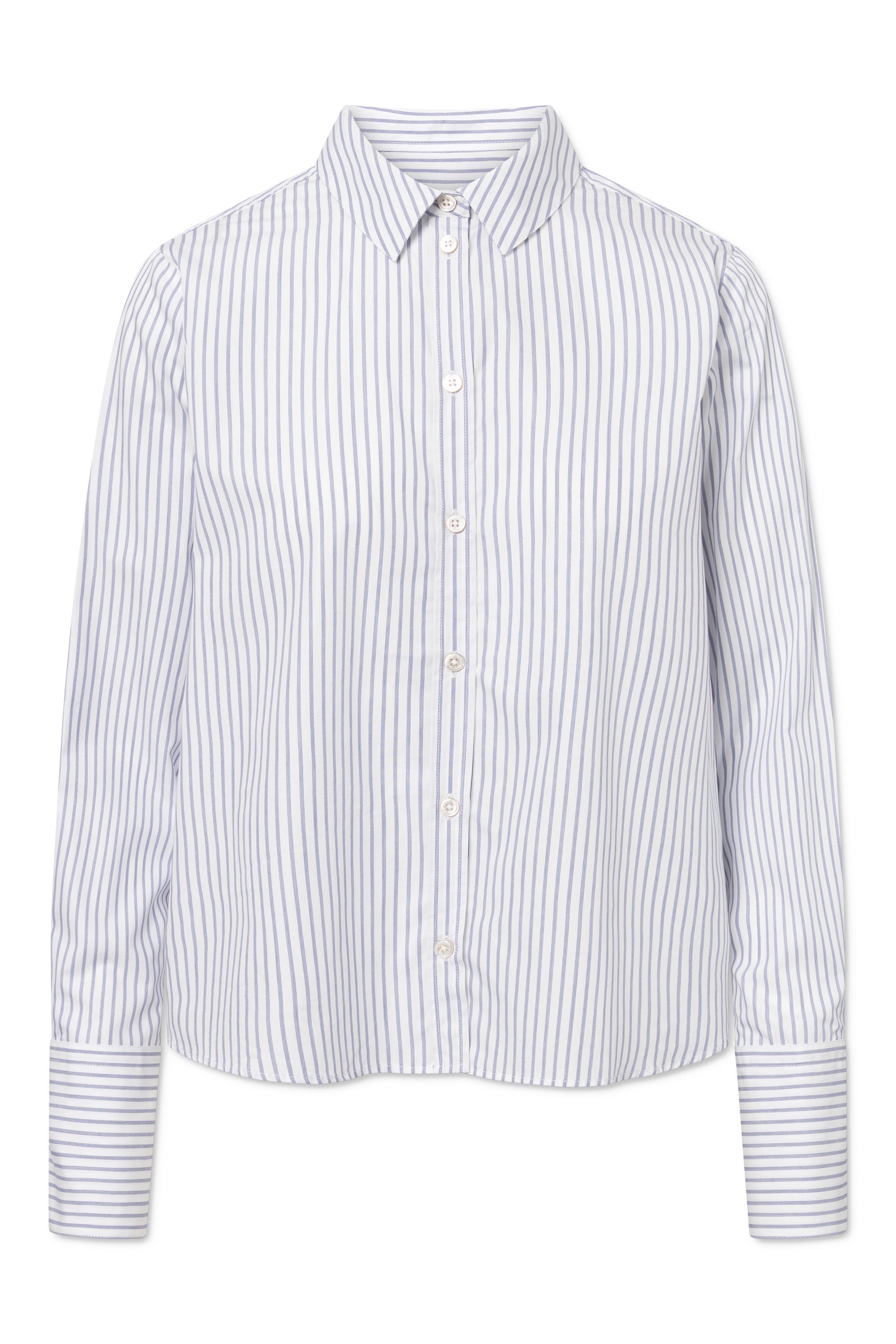 Rue de Tokyo SYLINA STRIPED SHIRTING Shirts NAVY TRIPLE STRIPE