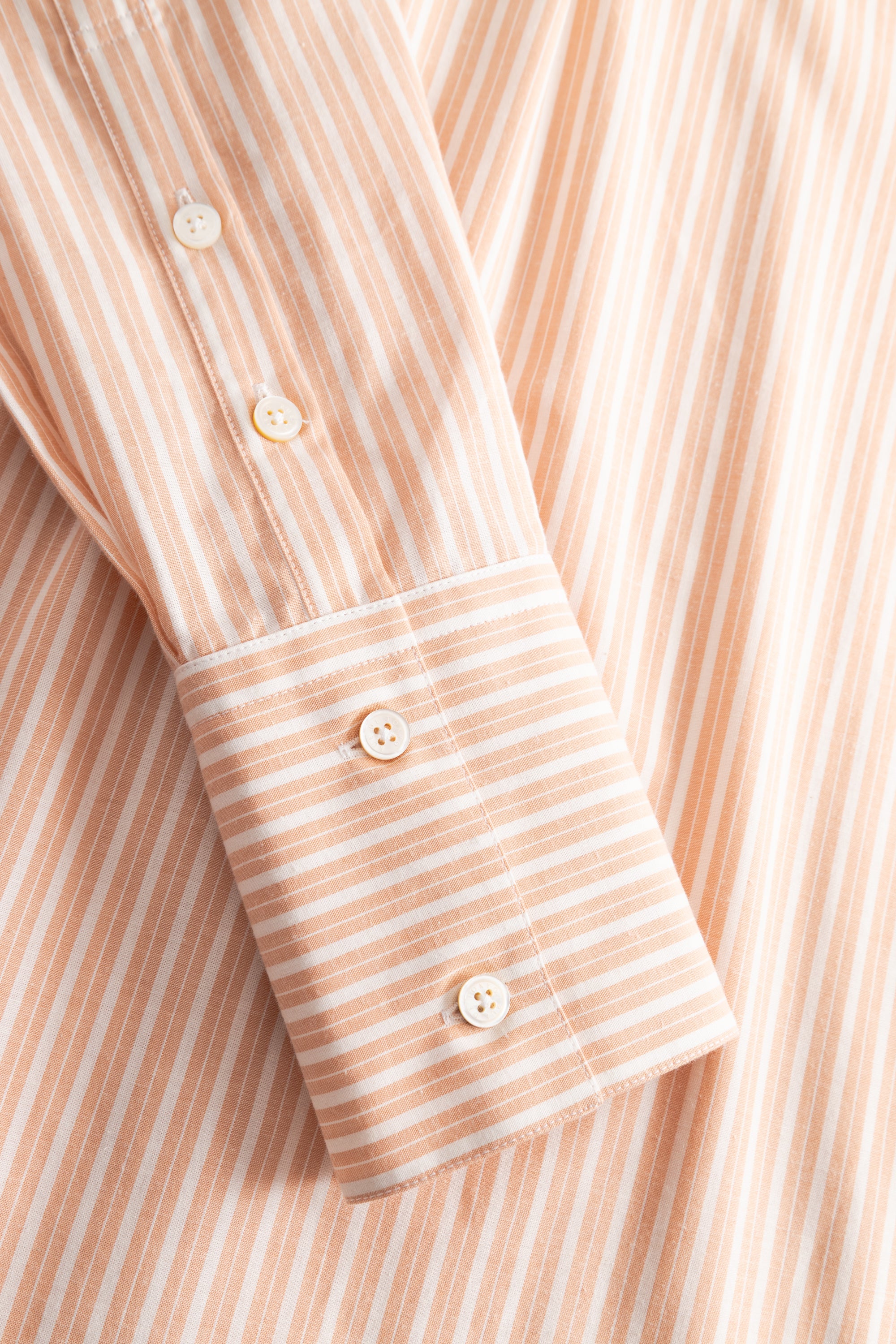 Rue de Tokyo SYLINA STRIPED SHIRTING Shirts WHITE APRICOT STRIPE
