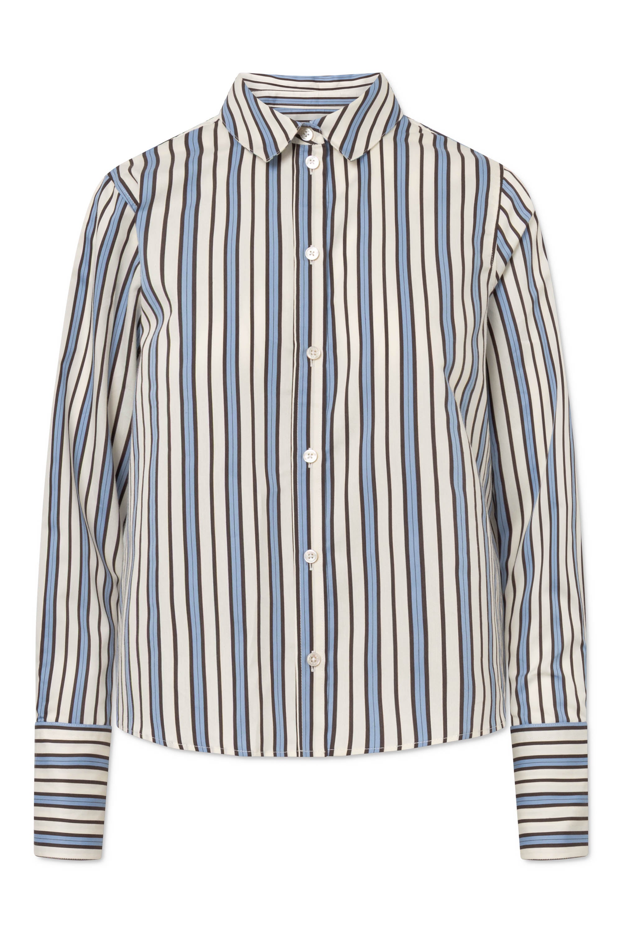Rue de Tokyo SYLINA TRIO STRIPE Shirts BLUE PURPLE CREAM STRIPE