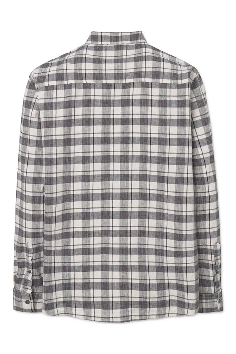 Rue de Tokyo SYL LINEN COTTON SHIRTS WHITE BLACK CHECK