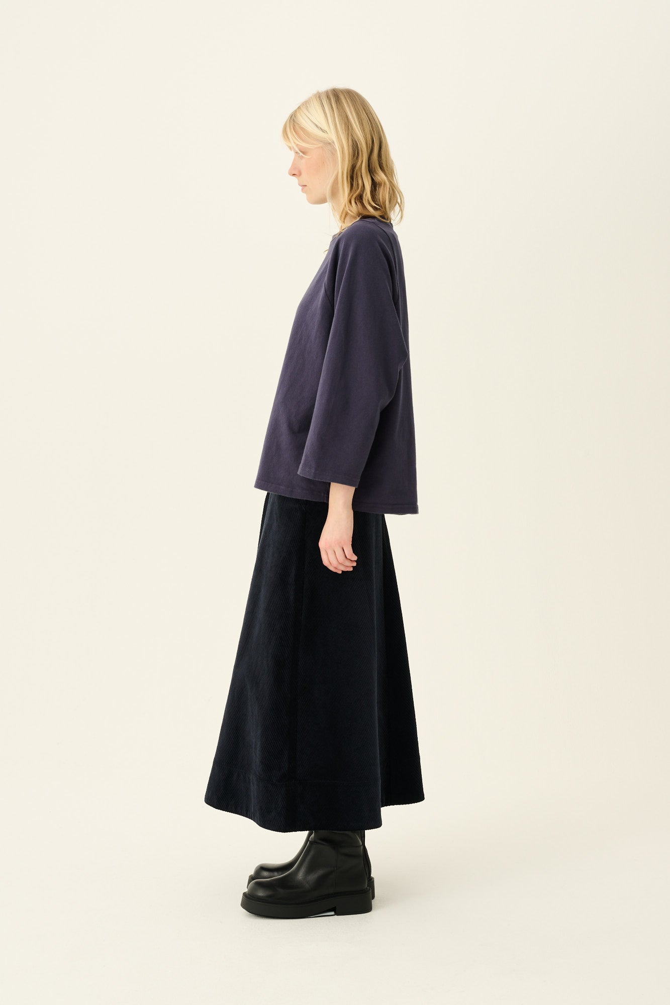 Rue de Tokyo TAIA GARMENT DYED LIGHT JERSEY T-Shirts GREY STONE