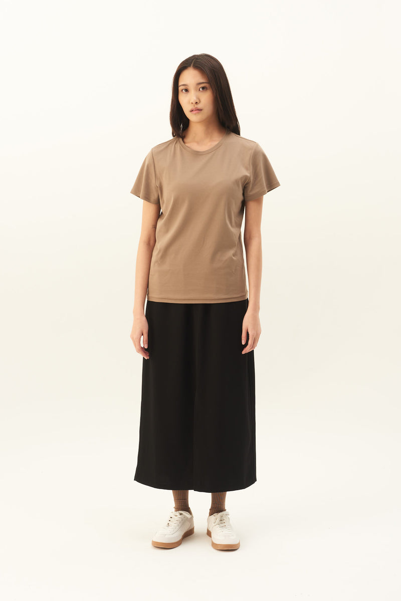 Rue de Tokyo TAIMA NASIA INTERLOCK T-SHIRTS NUTMEG