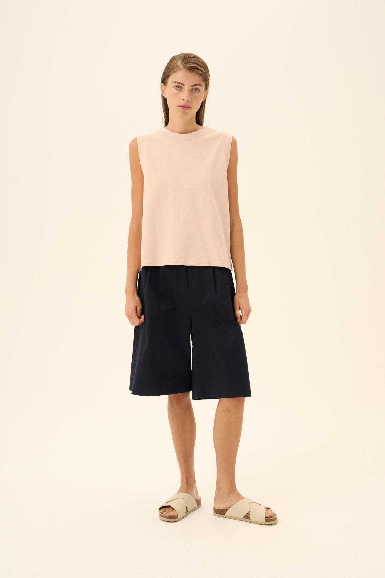 Rue de Tokyo TAINA LIGHT GMTD JERSEY T-Shirts BEIGE ROSE