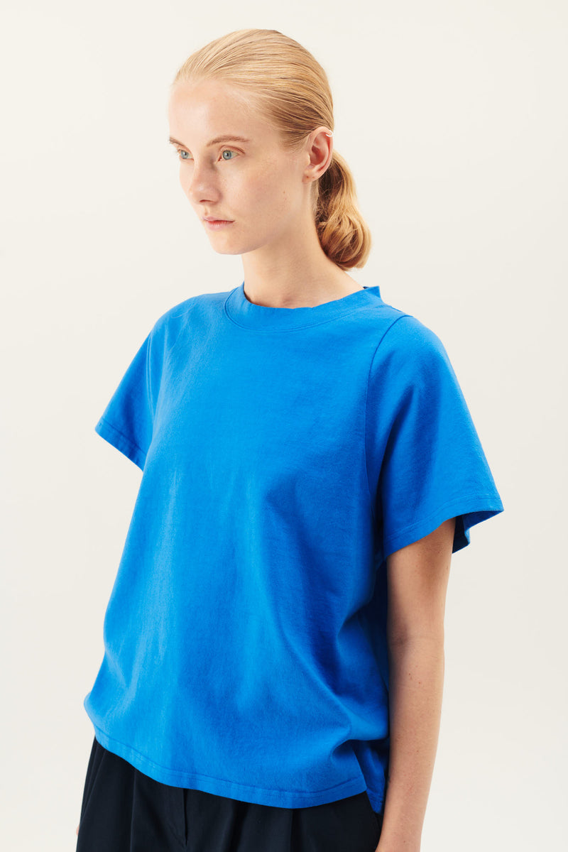 Rue de Tokyo TEAGAN GARMENT DYED LIGHT JERSEY T-SHIRTS PALACE BLUE