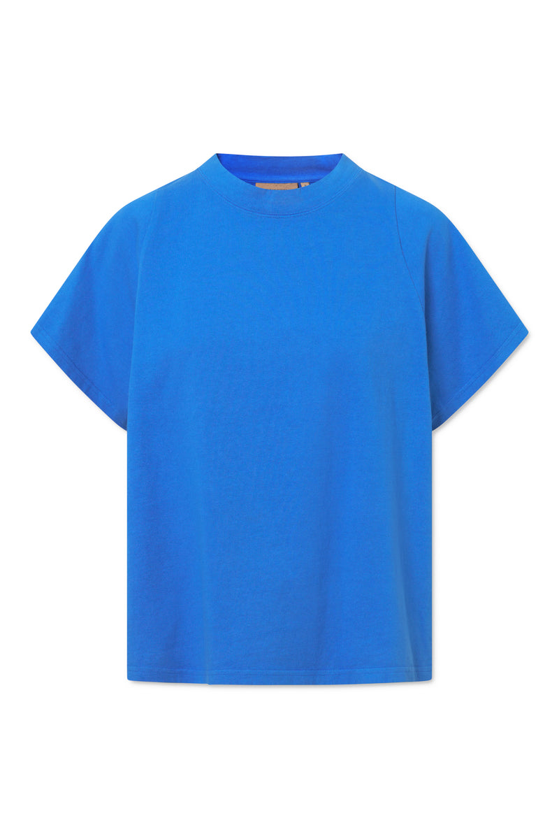 Rue de Tokyo TEAGAN GARMENT DYED LIGHT JERSEY T-SHIRTS PALACE BLUE