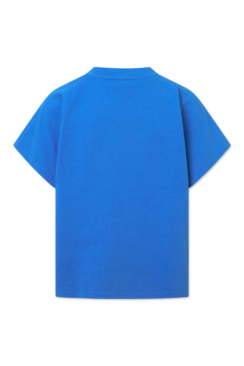 Rue de Tokyo TEAGAN GARMENT DYED LIGHT JERSEY T-SHIRTS PALACE BLUE