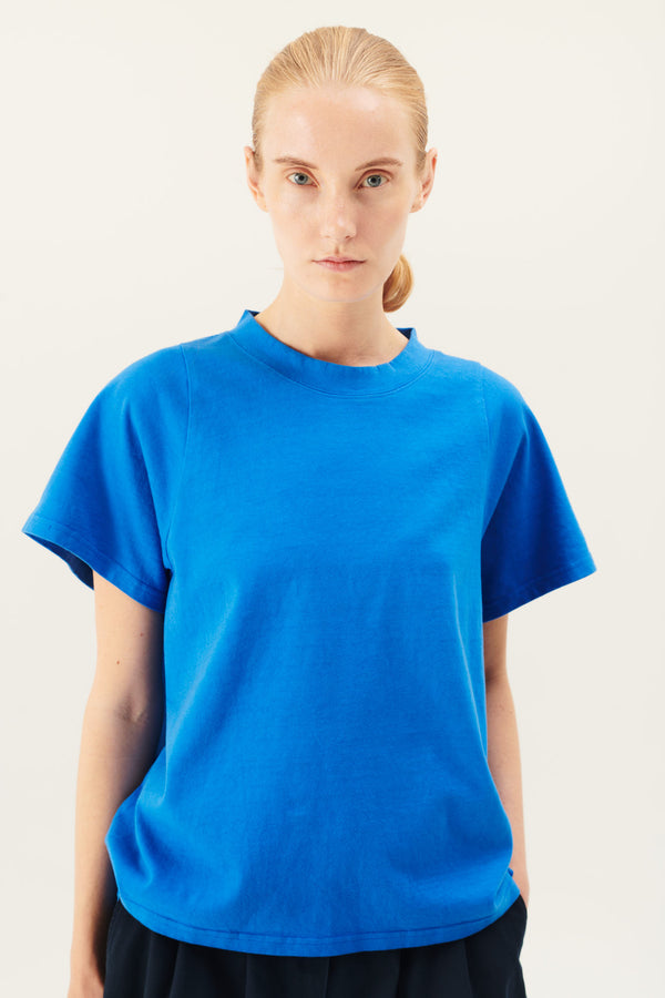 Rue de Tokyo TEAGAN GARMENT DYED LIGHT JERSEY T-SHIRTS PALACE BLUE