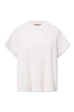 Rue de Tokyo TEAGAN GARMENT DYED LIGHT JERSEY T-SHIRTS PARCHMENT WHITE