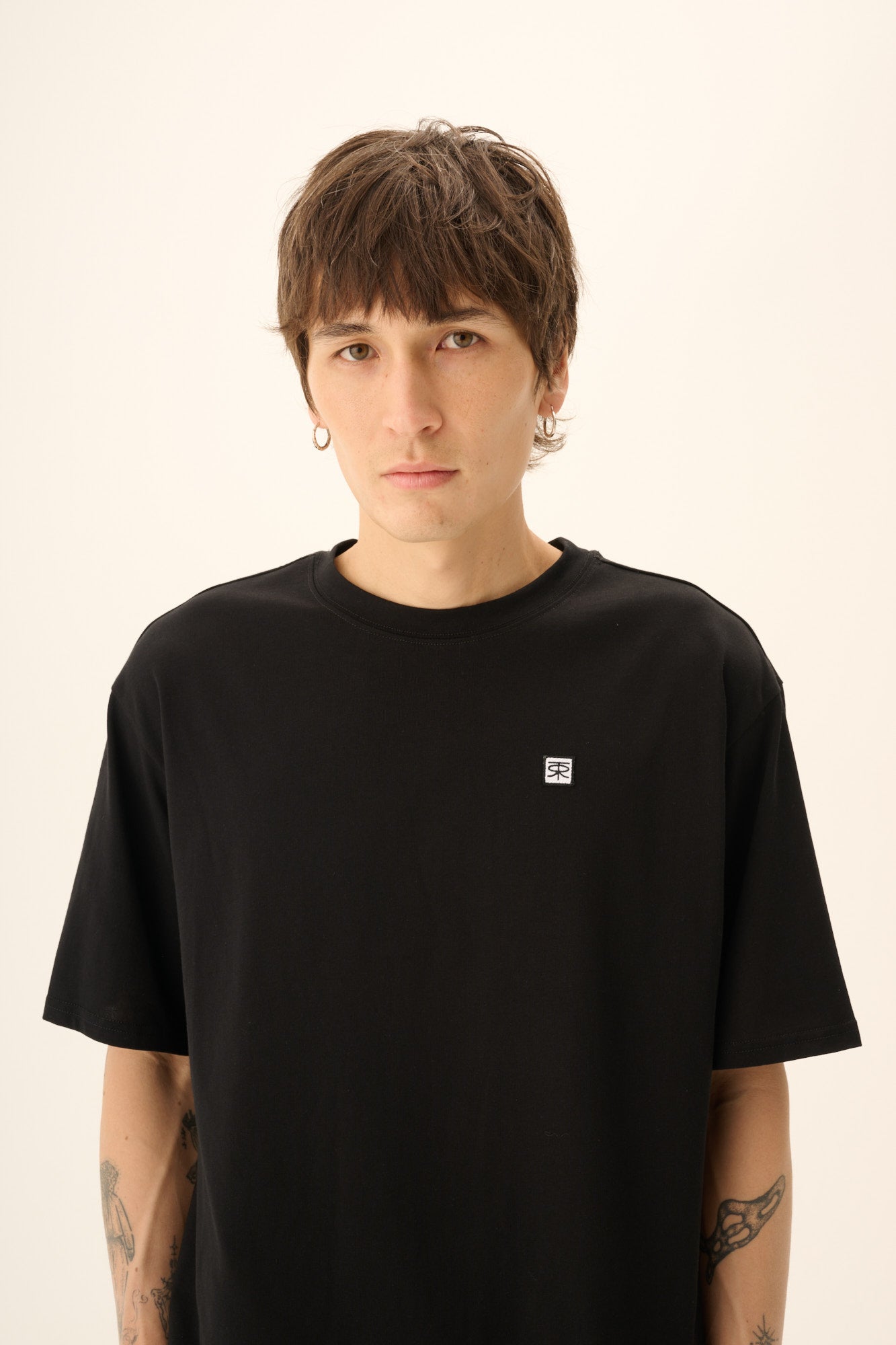 Rue de Tokyo THOMAS COTTON JERSEY T-Shirts BLACK