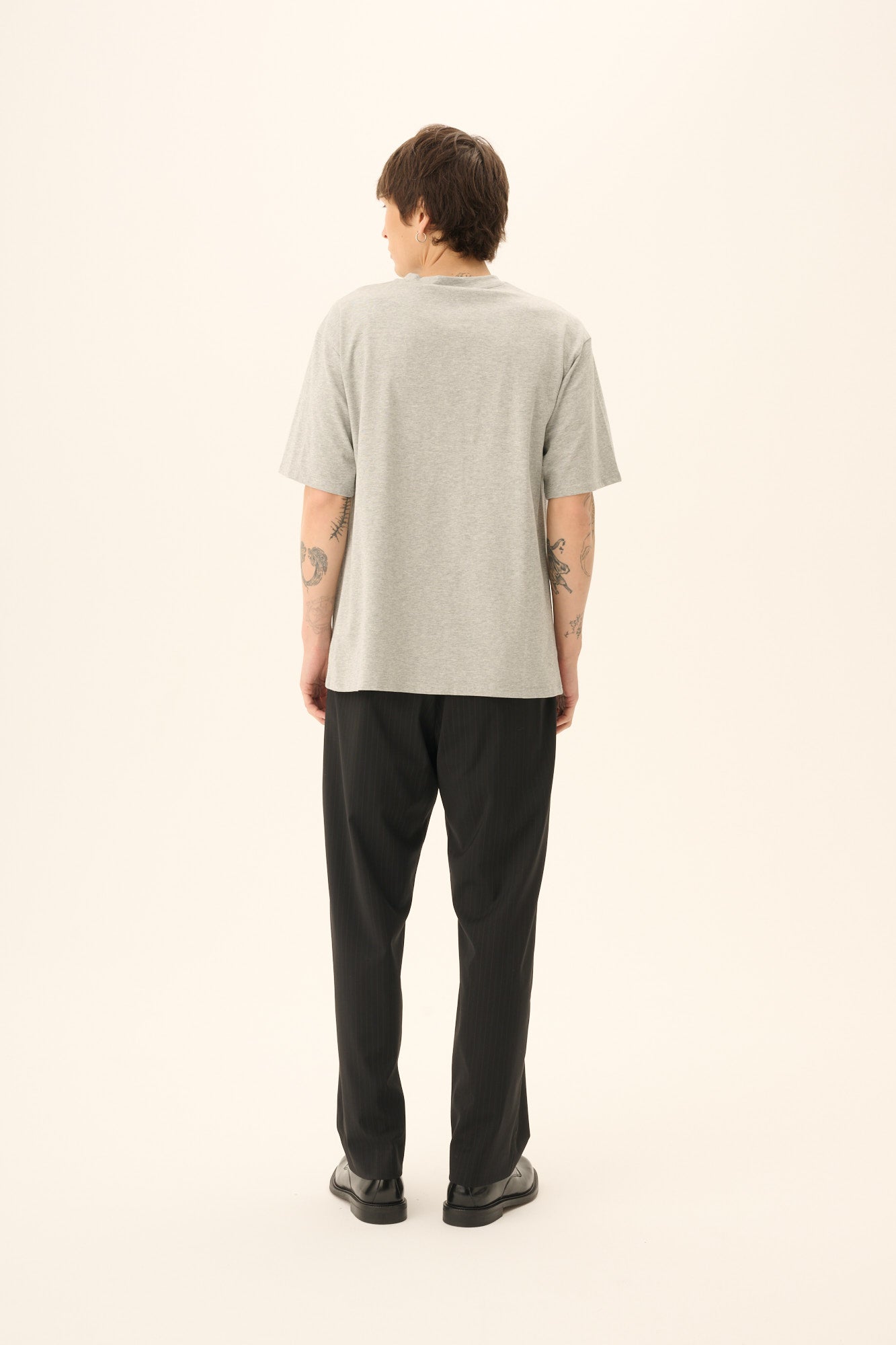 Rue de Tokyo THOMAS COTTON JERSEY T-Shirts GREY MELANGE