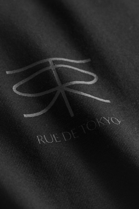 Rue de Tokyo THOMAS T-SHIRT BLACK T-SHIRTS BLACK/WHITE LOGO