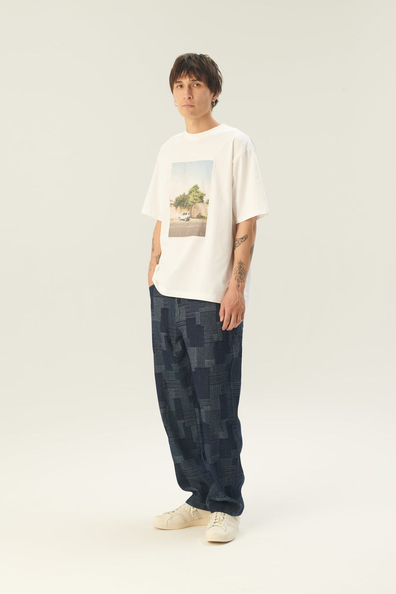 Rue de Tokyo TIBOR LIGHT JERSEY T-SHIRTS WHITE OFF WHITE PRINT