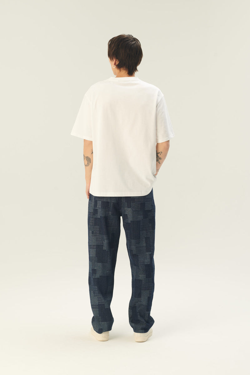 Rue de Tokyo TIBOR LIGHT JERSEY T-SHIRTS WHITE OFF WHITE PRINT