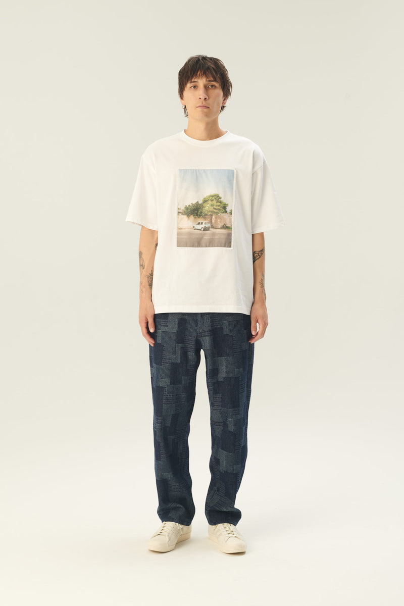 Rue de Tokyo TIBOR LIGHT JERSEY T-SHIRTS WHITE OFF WHITE PRINT