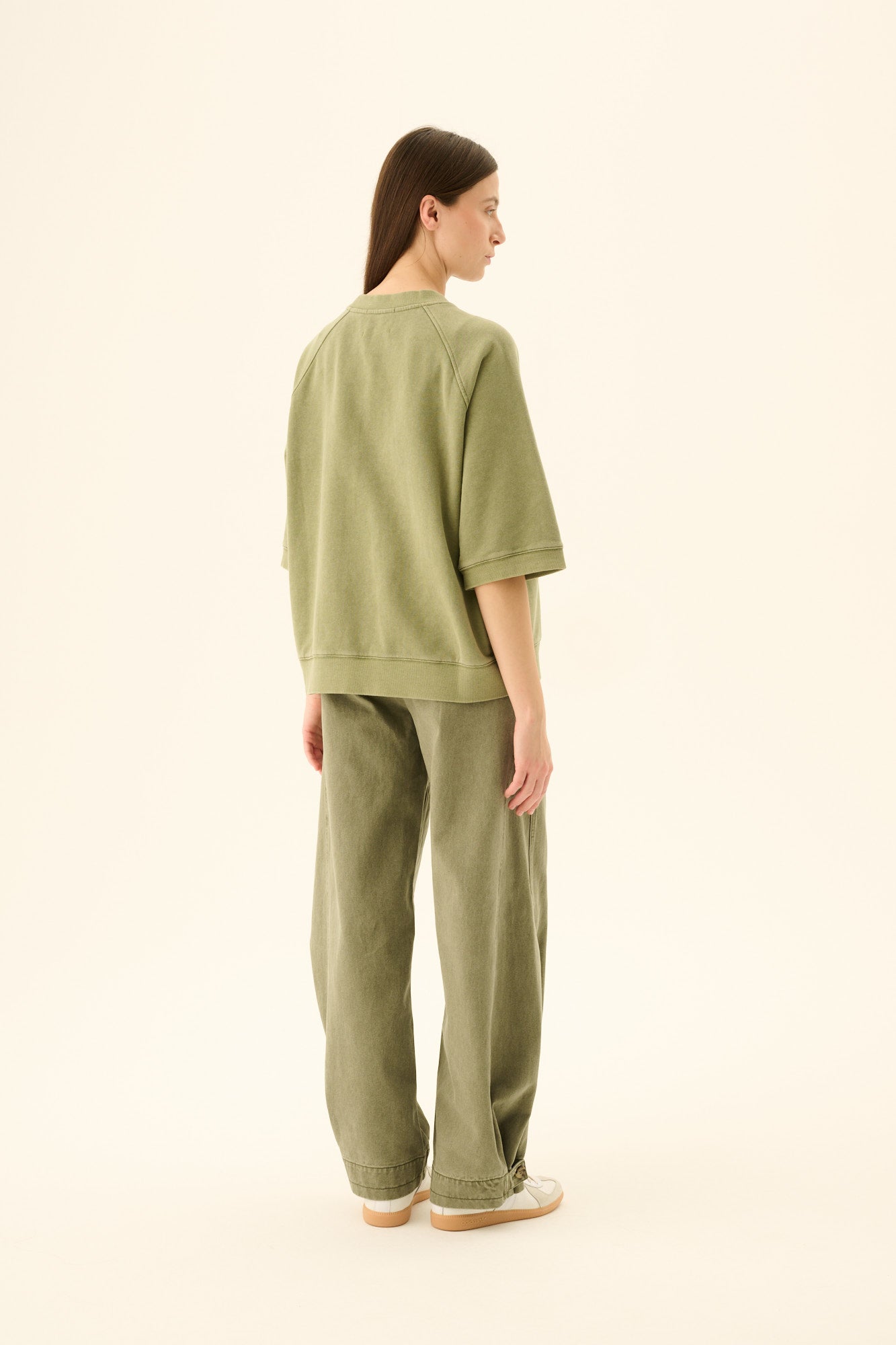 Rue de Tokyo TILLY HEAVY JERSEY COTTON T-Shirts FADED SAGE GREEN