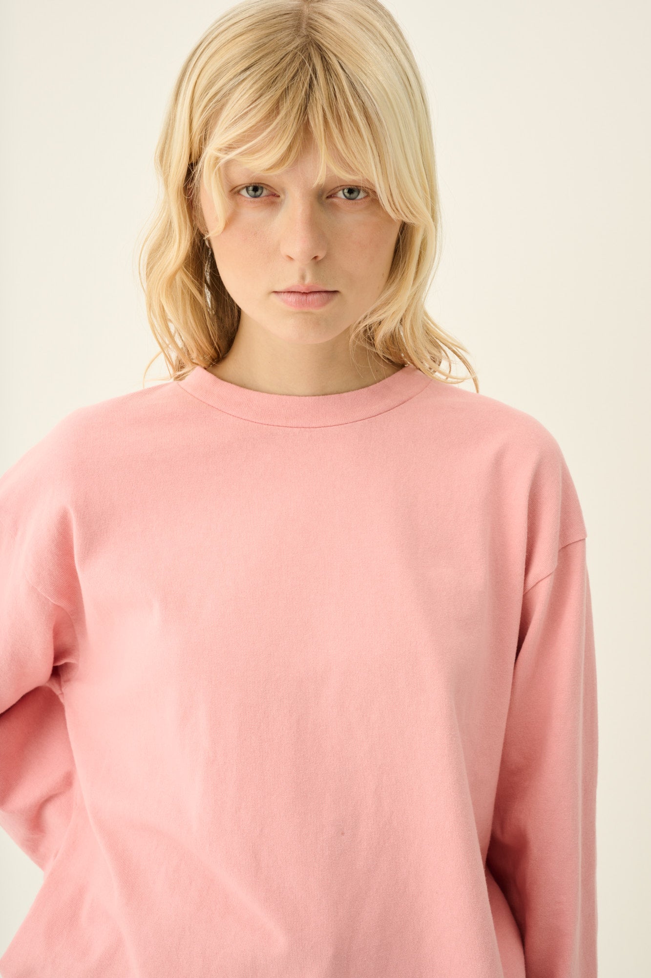 Rue de Tokyo TOMOYO GARMENT DYED LIGHT JERSEY T-Shirts POWDER PINK