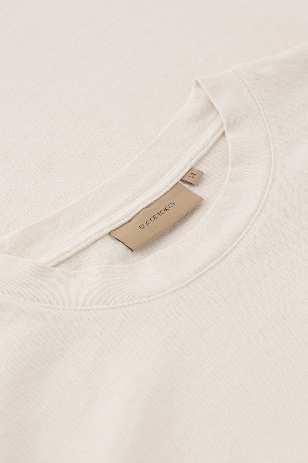 Rue de Tokyo TOMOYO LIGHT GMTD JERSEY T-Shirts PARCHMENT WHITE
